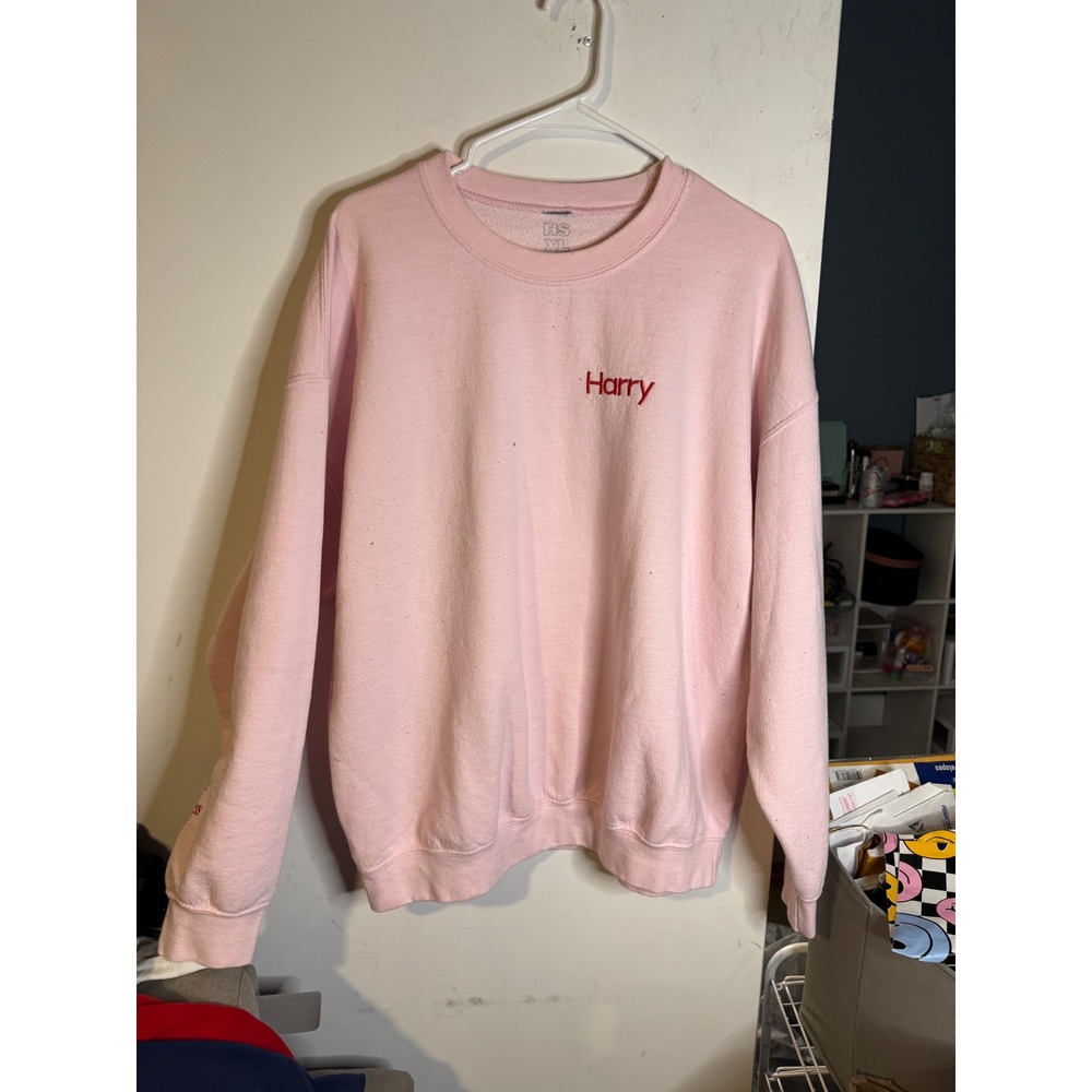 Harry Styles Love On Tour 2022 Pink Crewneck Sweatshirt XL Embroidered Official